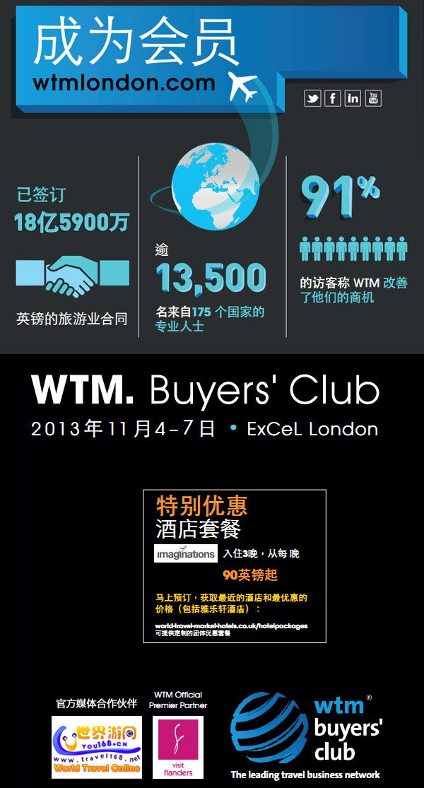 ,WTM,世界旅游交易会,World Travel Market,WTM Buyers' Club,WTM买家俱乐部,